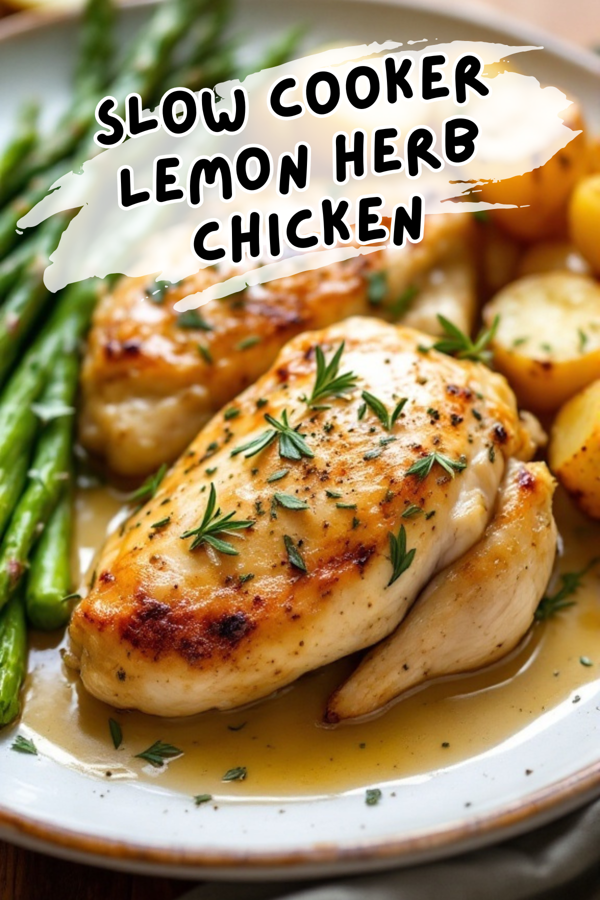 Slow-Cooked Lemon-Herb Chicken with White Beans