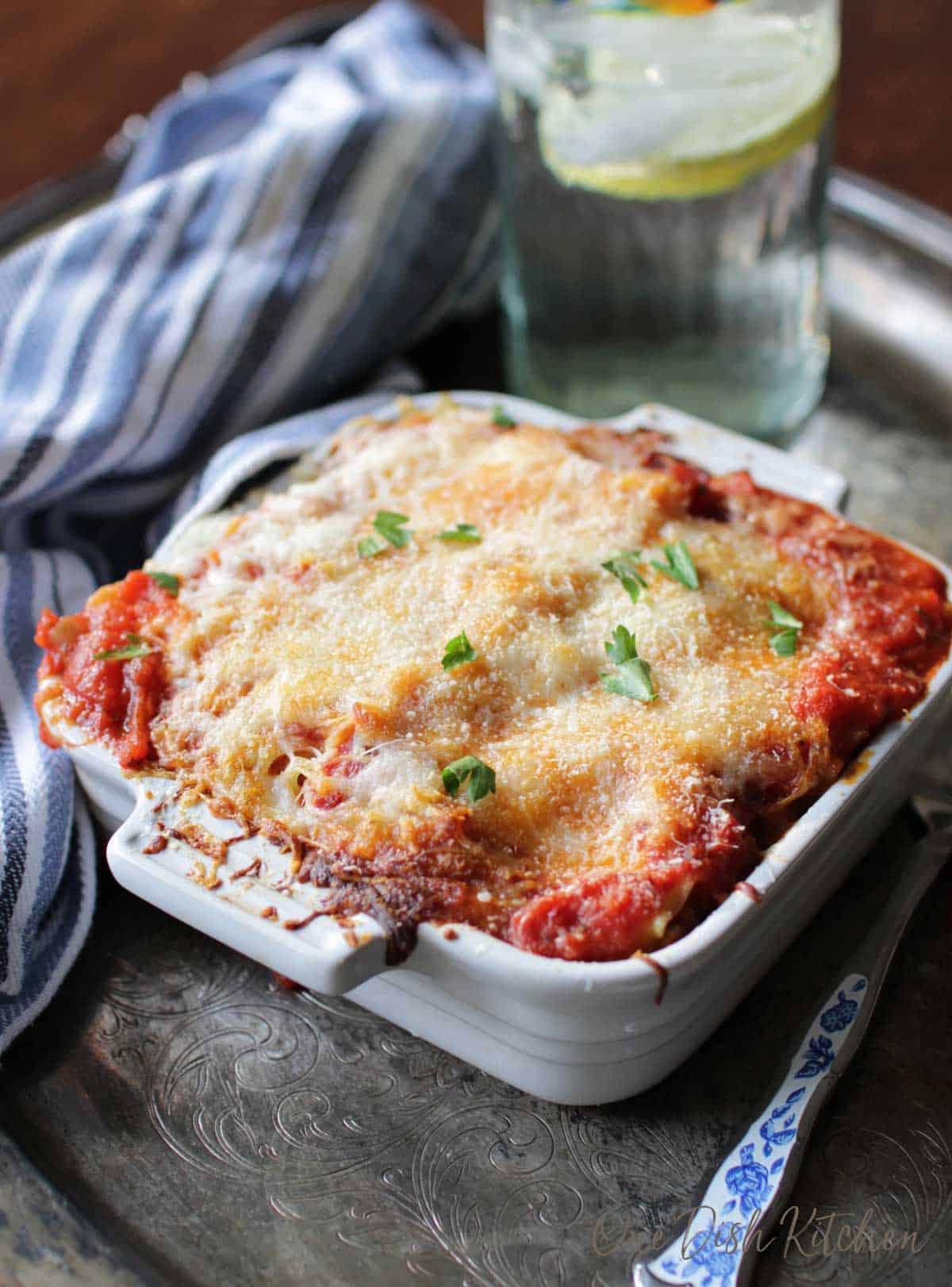 Baked Mini Lasagna with Ricotta and Tomato Sauce