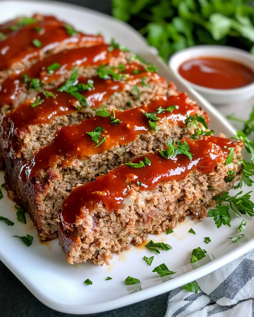 Baked Beef Loaf with Tomato Glaze