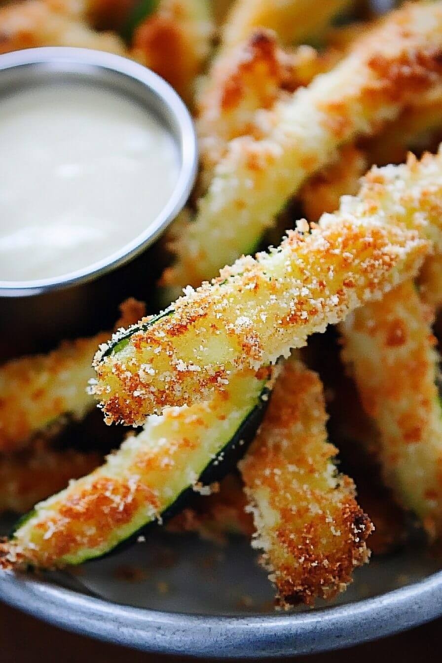 Cheesy Baked Zucchini Fries