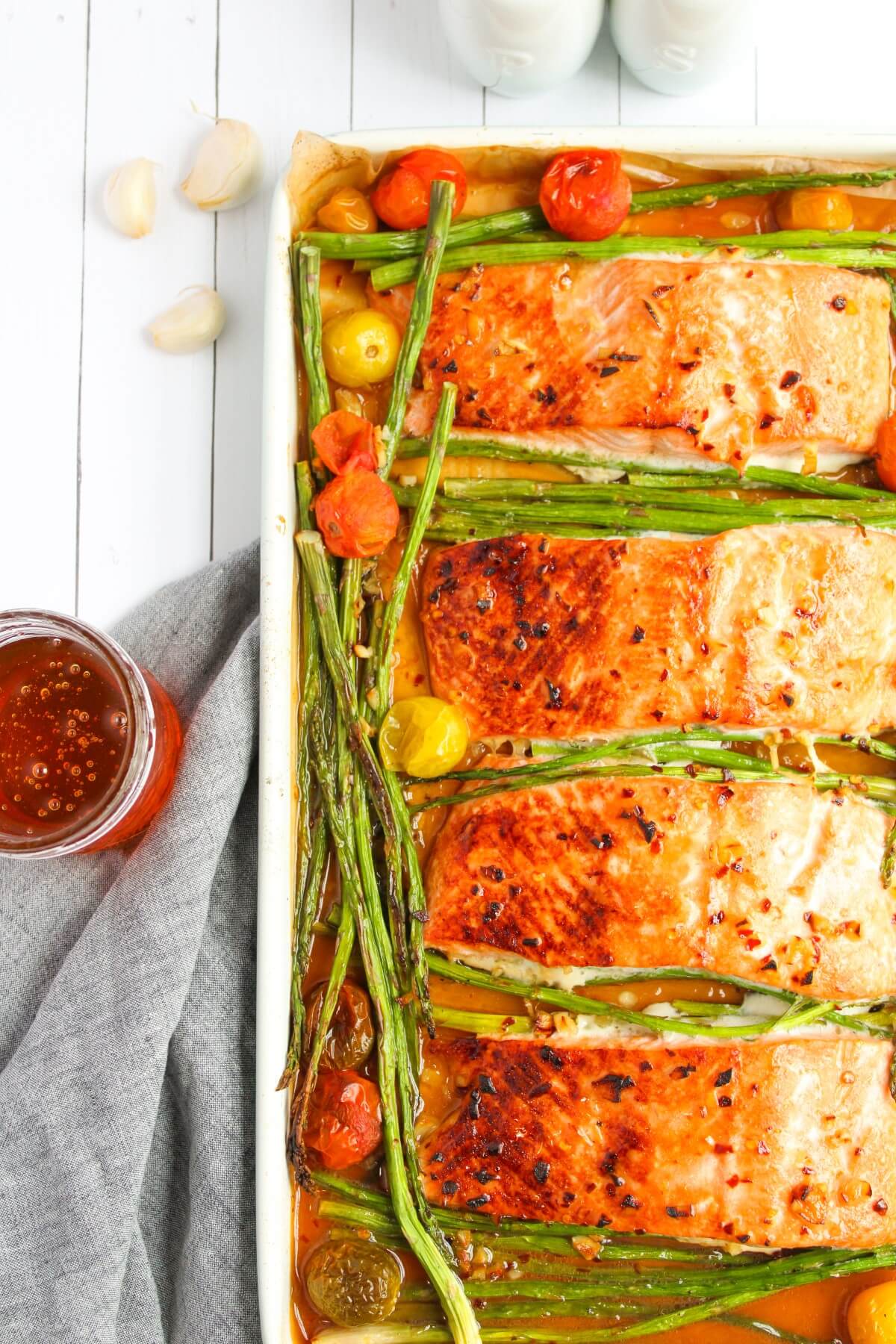 Sheet Pan Herb-Crusted Salmon with Asparagus