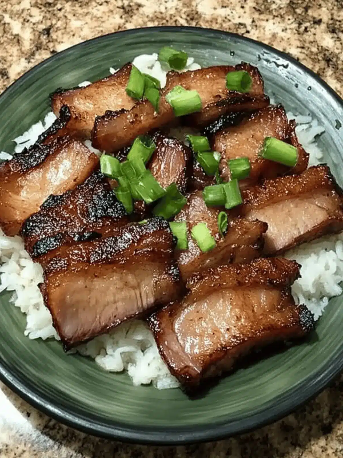 Miso-Glazed Pork Belly with Ginger-Scallion Rice