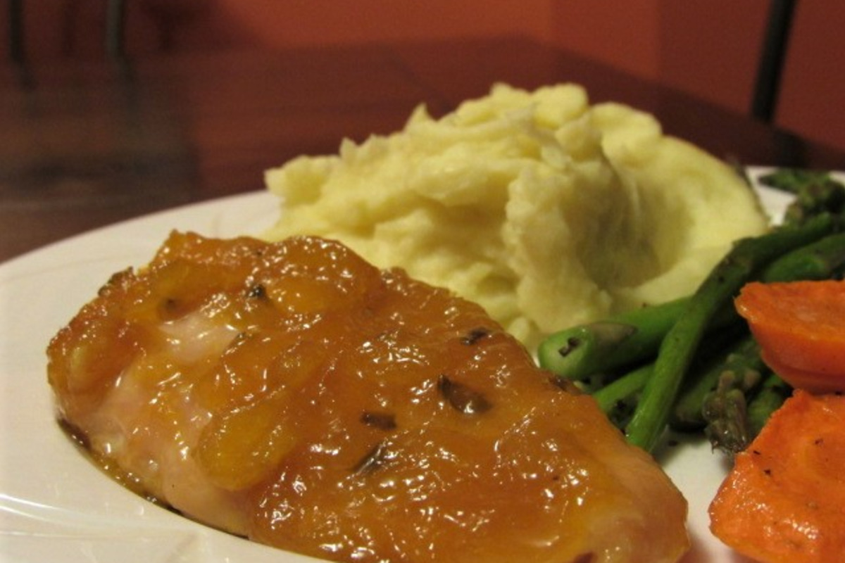Mango-Habanero Glazed Chicken Thighs