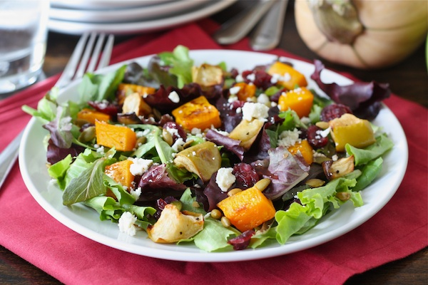 Maple-Roasted Butternut Squash and Apple Salad