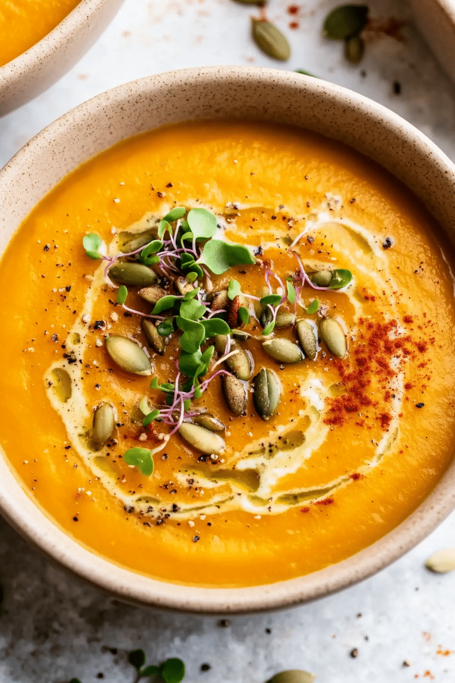 Butternut Squash and Sweet Potato Soup