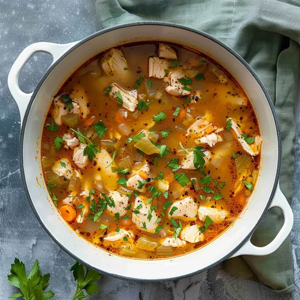 Mushroom-Infused Keto Chicken Soup