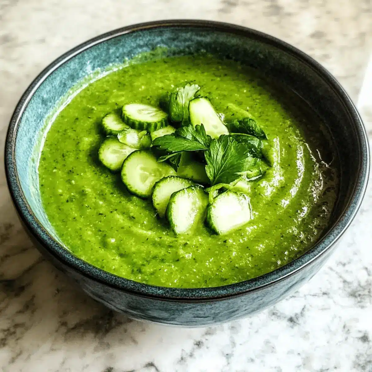 Chilled Gazpacho with Cucumber Ribbons