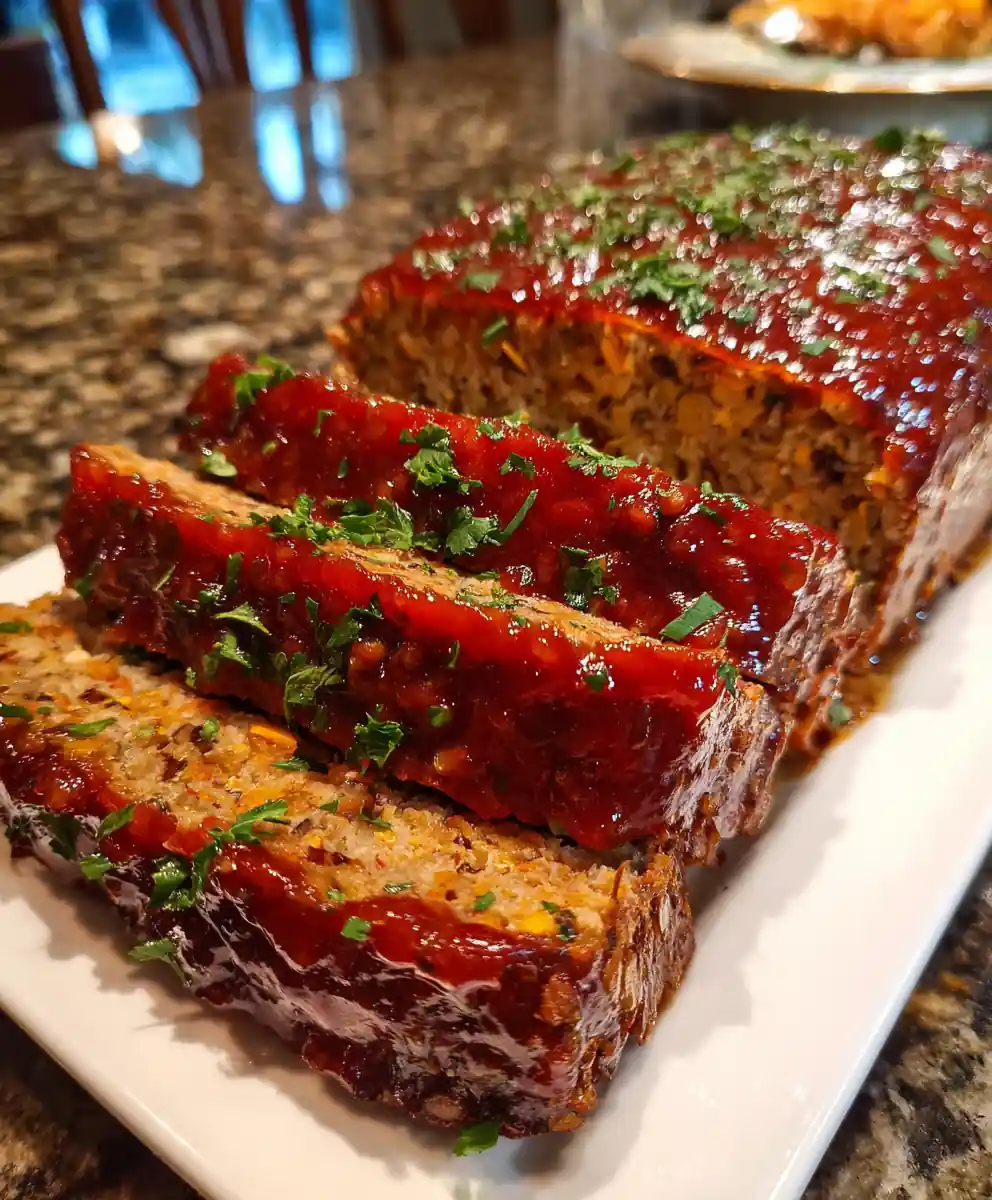 Herbed Lentil Loaf with Tomato Glaze