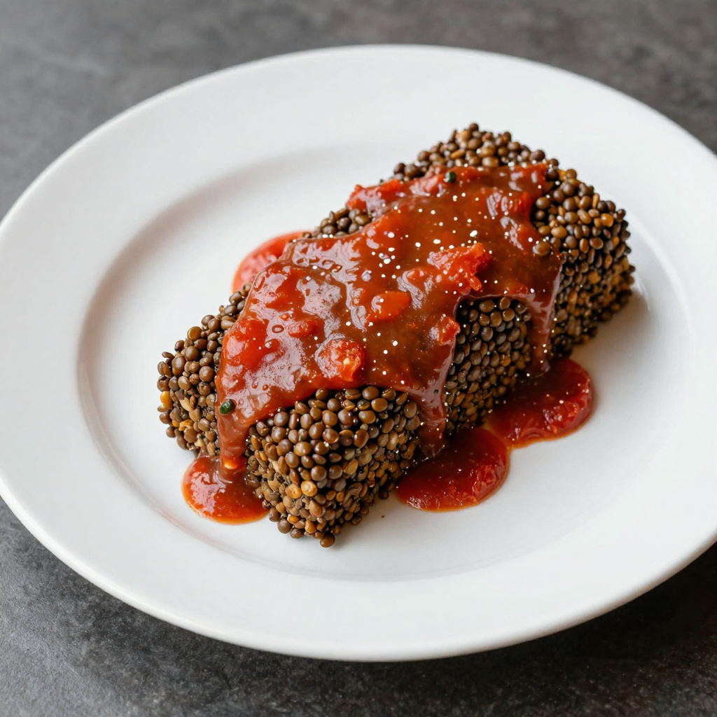 Herbed Lentil Loaf with Tomato Glaze