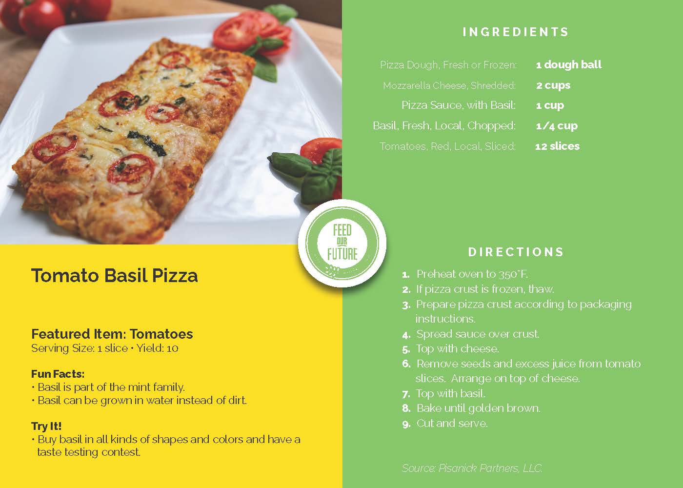 Split-Topping Tomato-Basil and Garlic-Parmesan Pizza