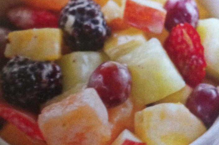 Apples and Bananas Fruit Salad with Herb-Vinegar Dressing