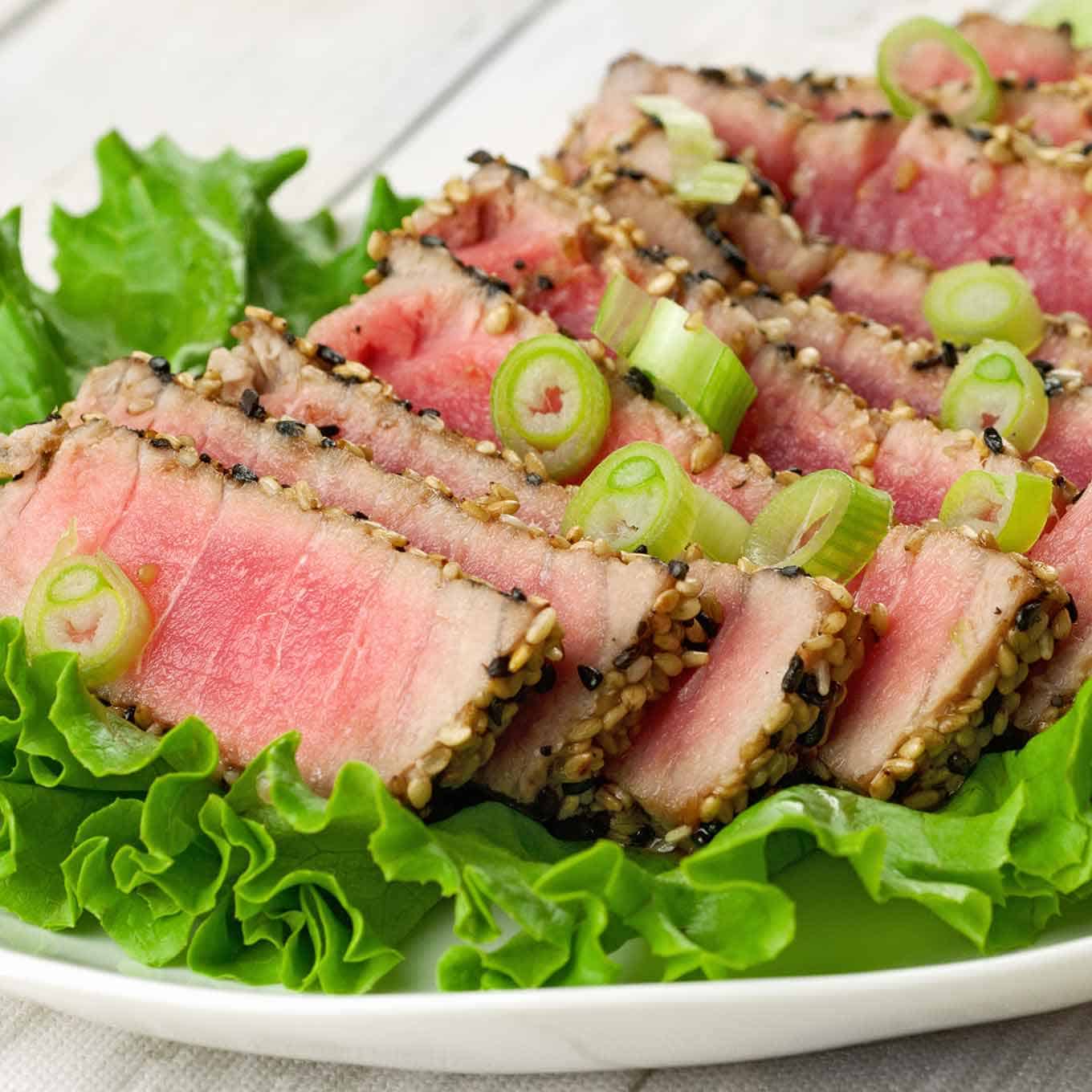 Miso-Glazed Tuna Steaks with Sesame