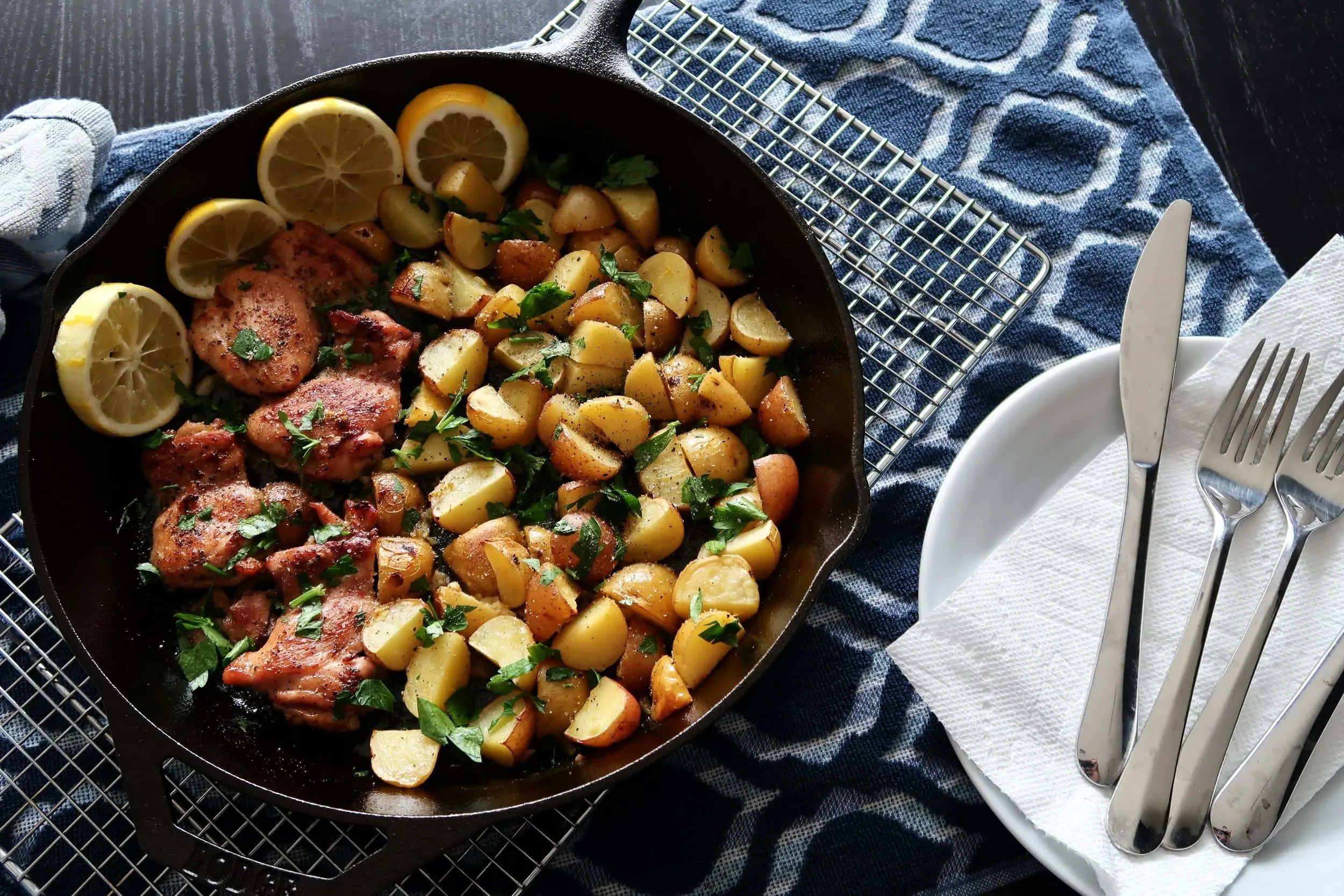 Lemon-Dill Chicken with Baby Potatoes