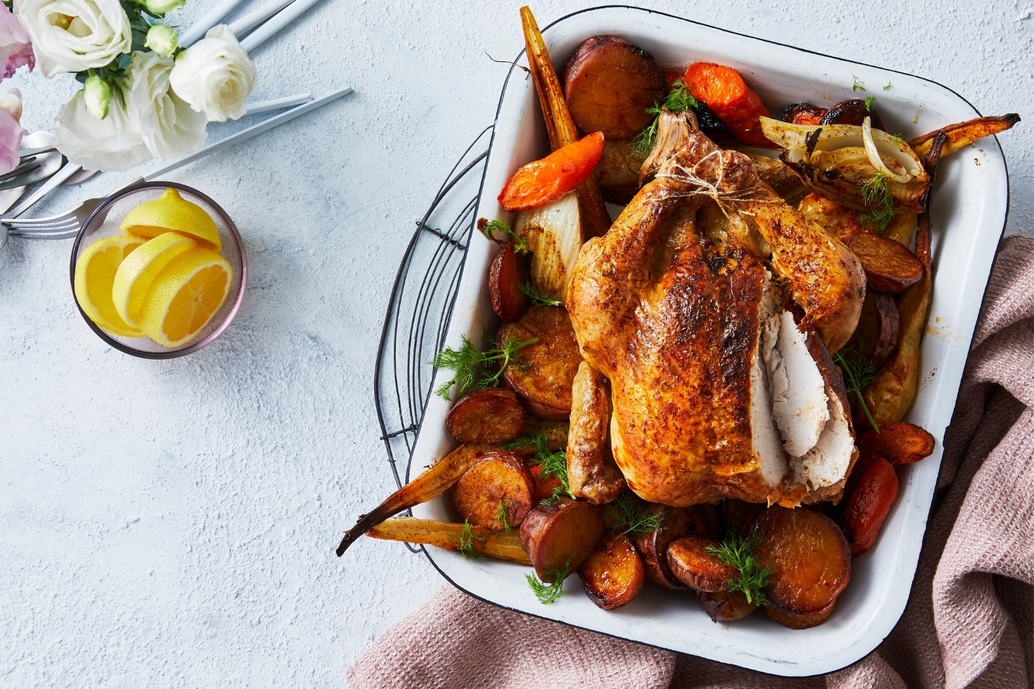 Roasted Paprika Chicken with Root Vegetables