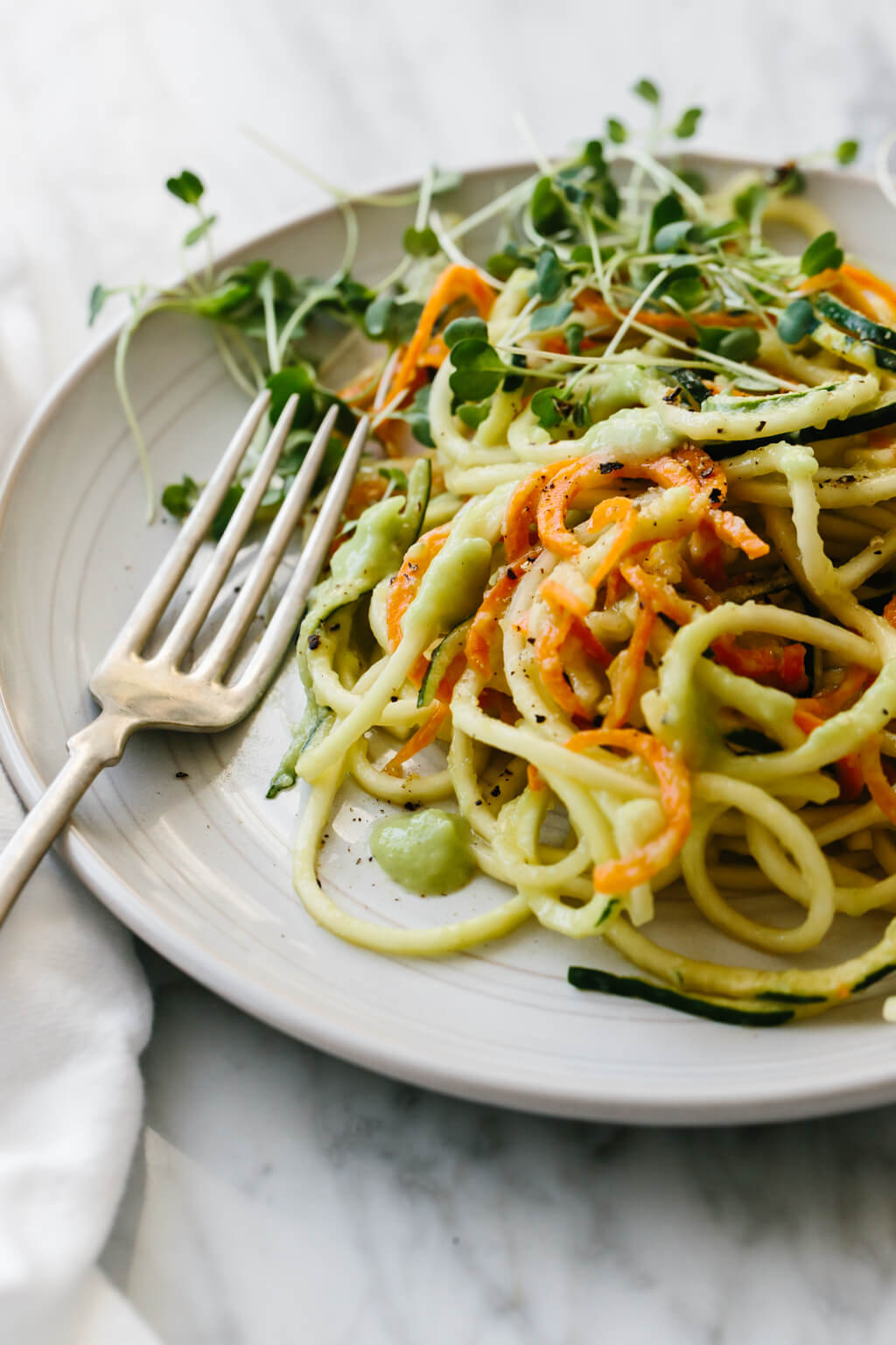 Simmered Carrot and Zucchini Pasta
