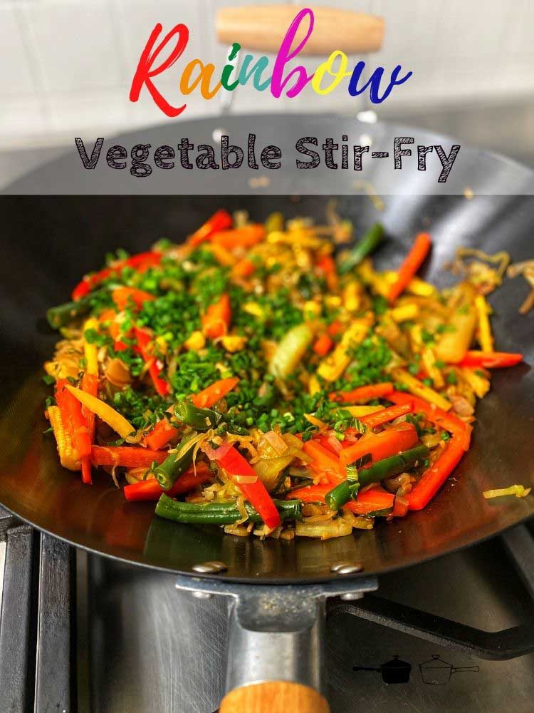 Stir-Fried Rainbow Vegetable Pasta