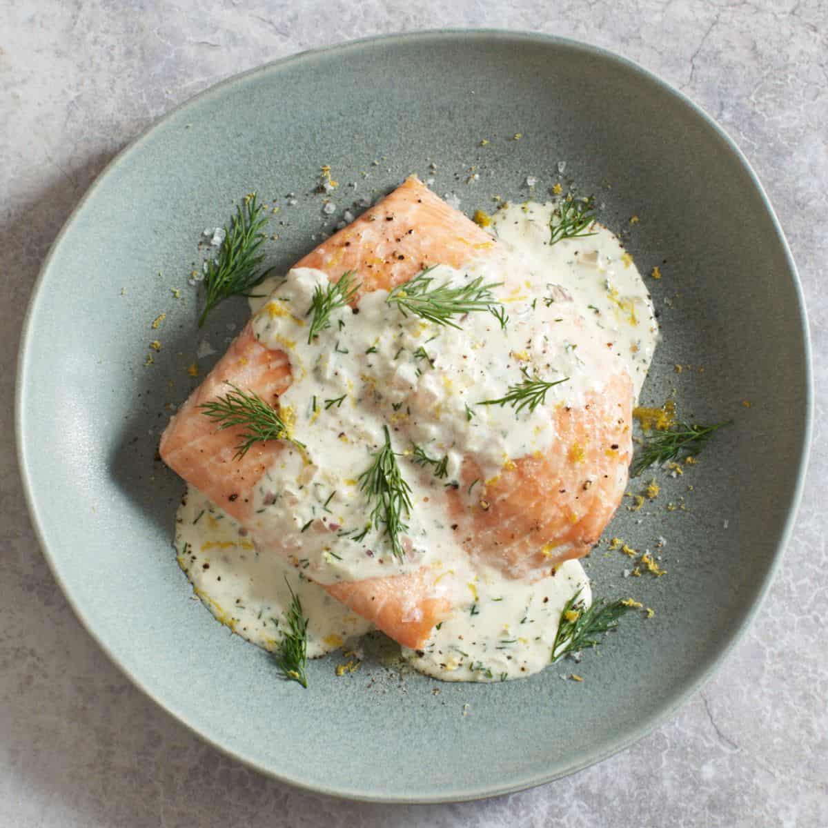 Pan-Seared Salmon with Dill-Caper Butter Sauce