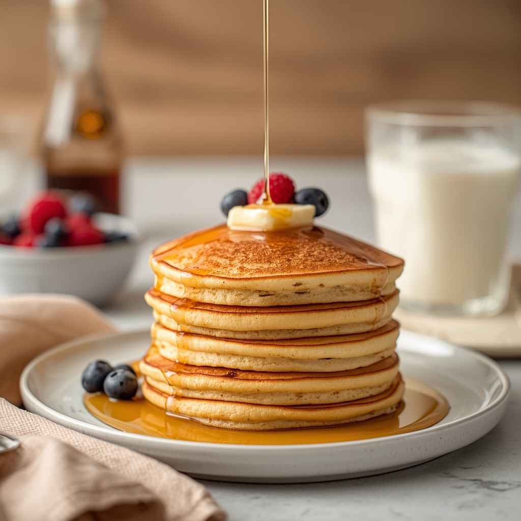 Pilot's Buttermilk Pancakes with Maple Syrup