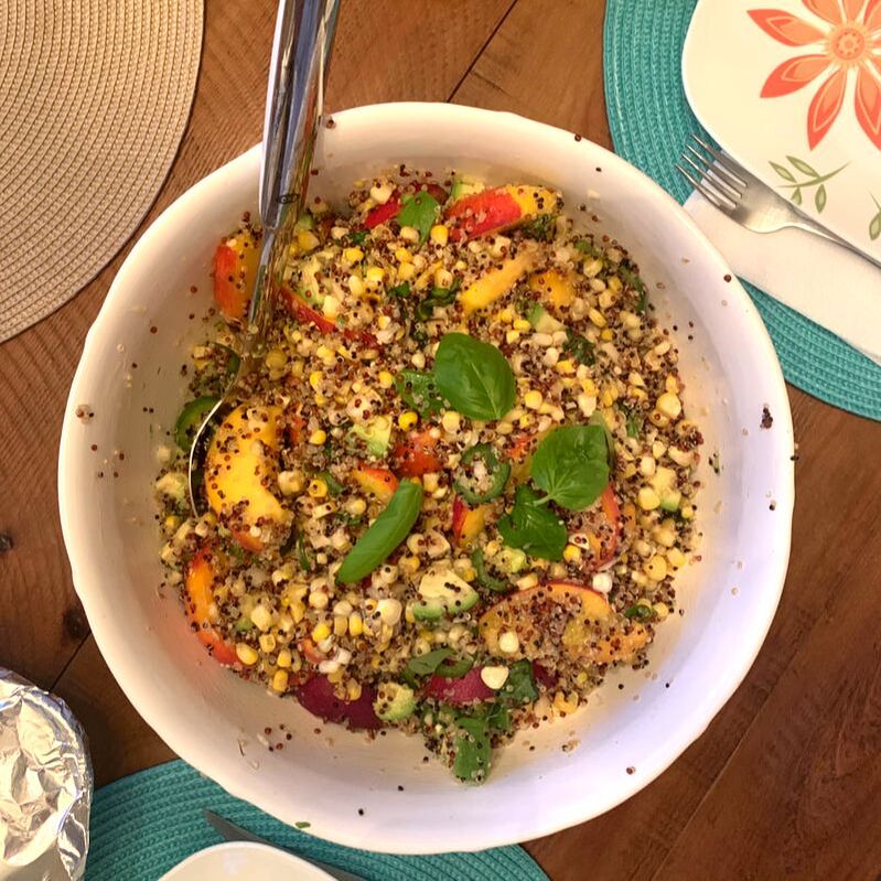 Aji de Guisantes with Quinoa and Charred Corn