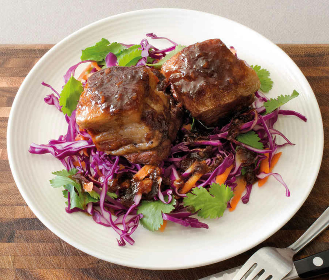 Pan-Cooked Pork Belly with Cilantro-Lime Sauce