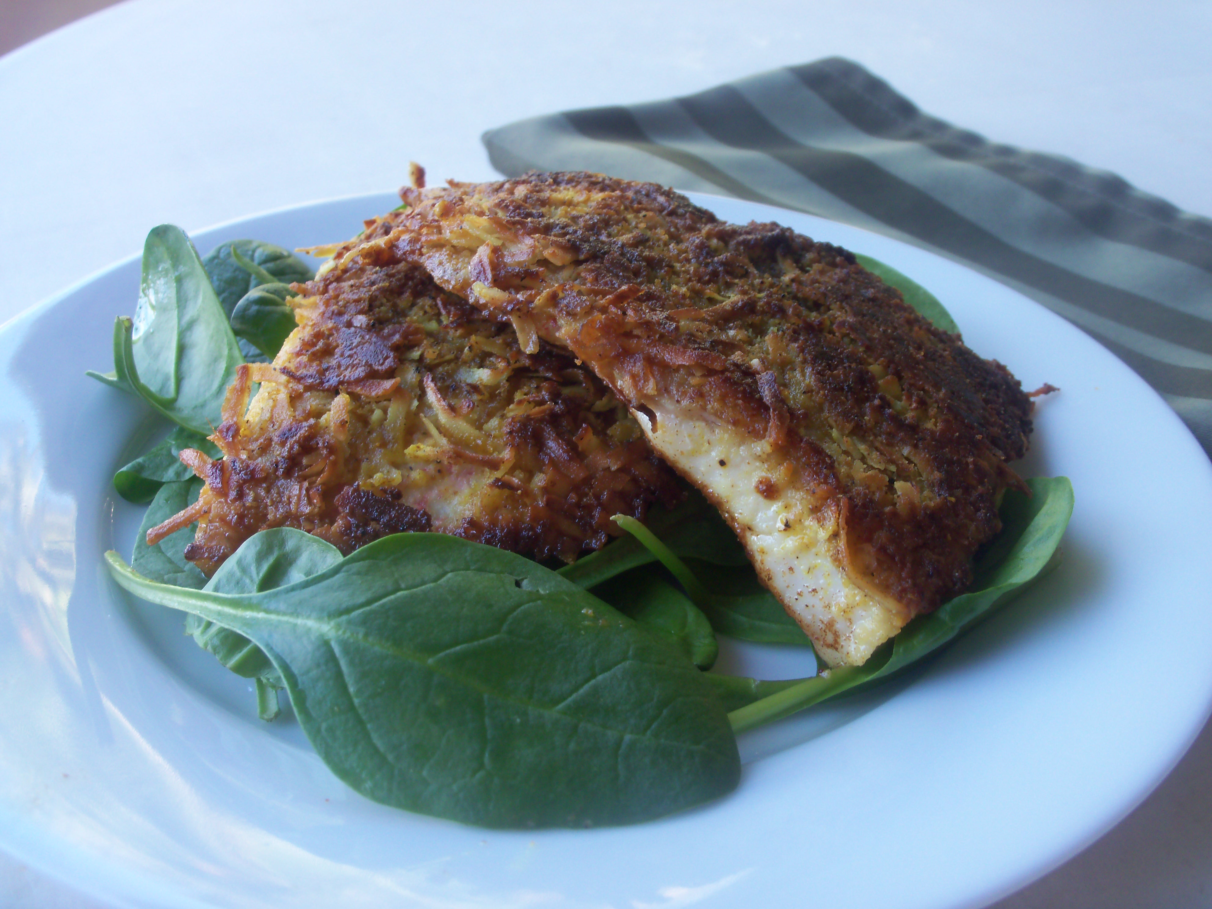 Coconut-Crusted Snapper with Salsa de Agua