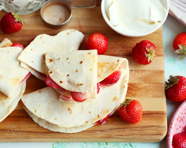 Mini Fruit and Cheese Quesadillas