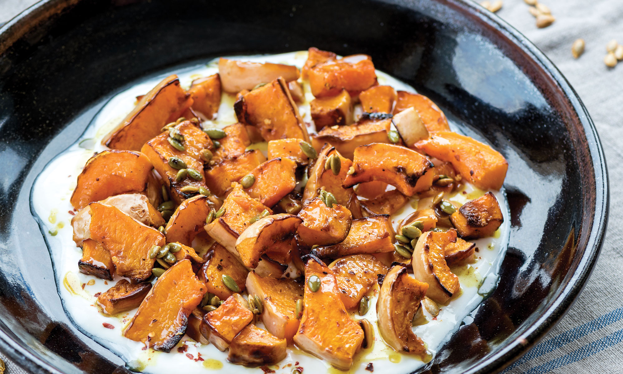 Pumpkin Seed Pepián with Roasted Squash and Black Beans