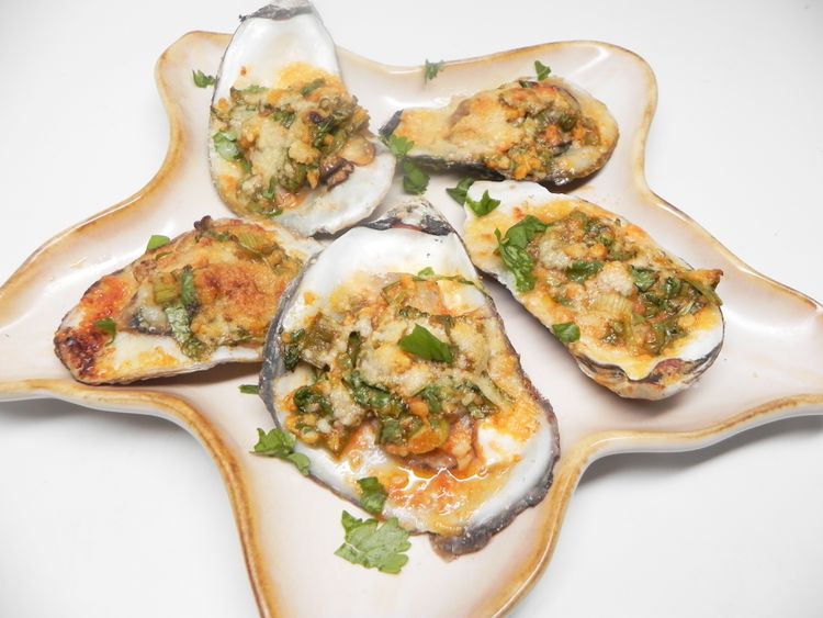 Char-Grilled Oysters with Heirloom Tomato Salsa