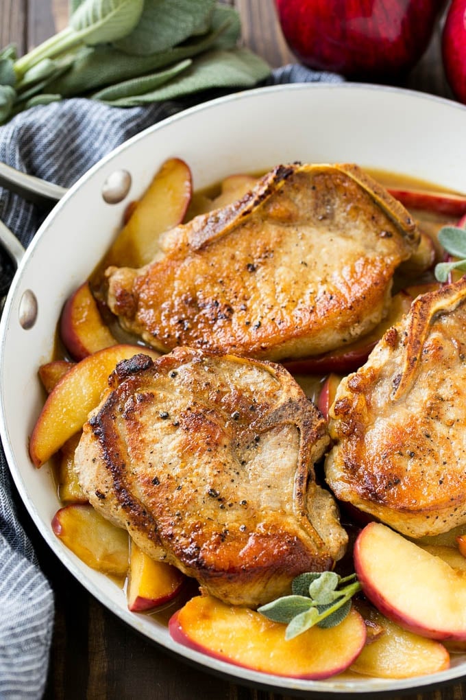 Rustic Apple and Sage Pork Chops