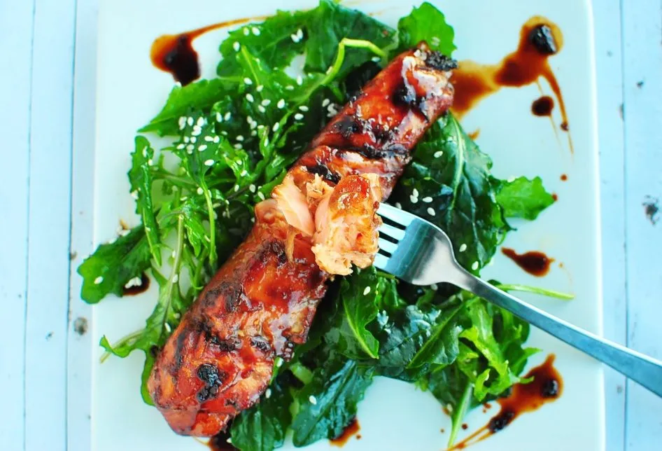 Soy-Ginger Baked Salmon with Snap Peas
