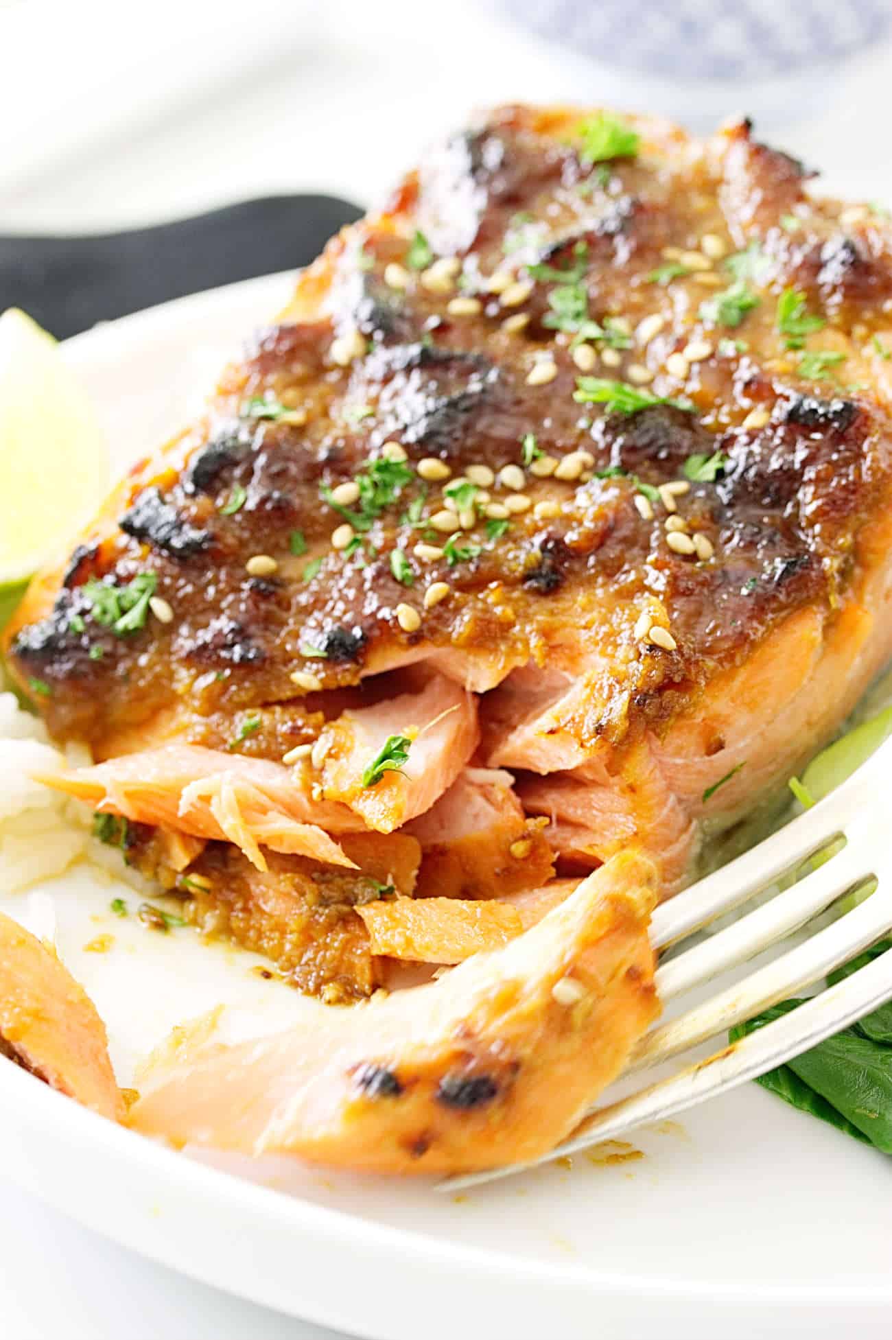Miso-Glazed Salmon with Ginger and Sesame