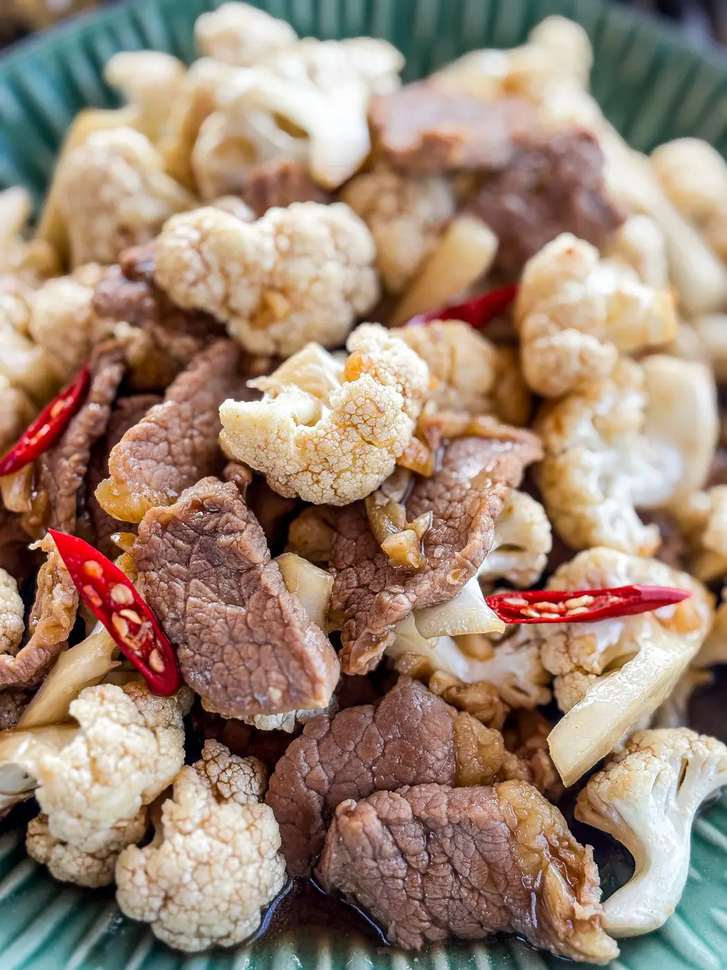 Stir-fried Beef and Cauliflower with Coconut Aminos
