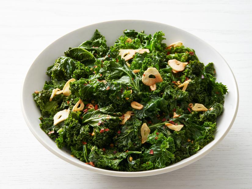 Sautéed Kale and Shiitake Mushrooms with Garlic