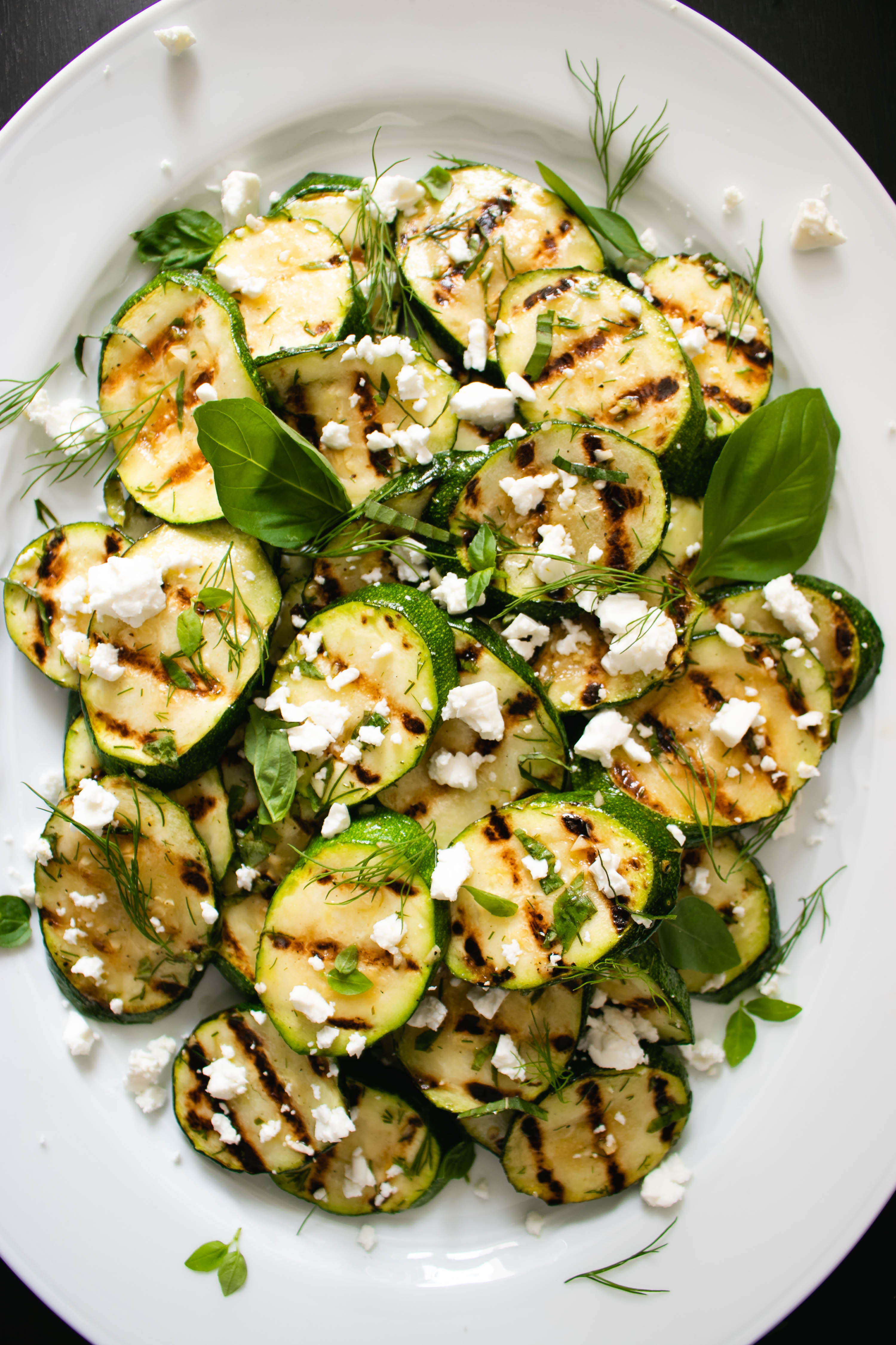 Grilled Zucchini and Feta with Lemon-Oregano Oil