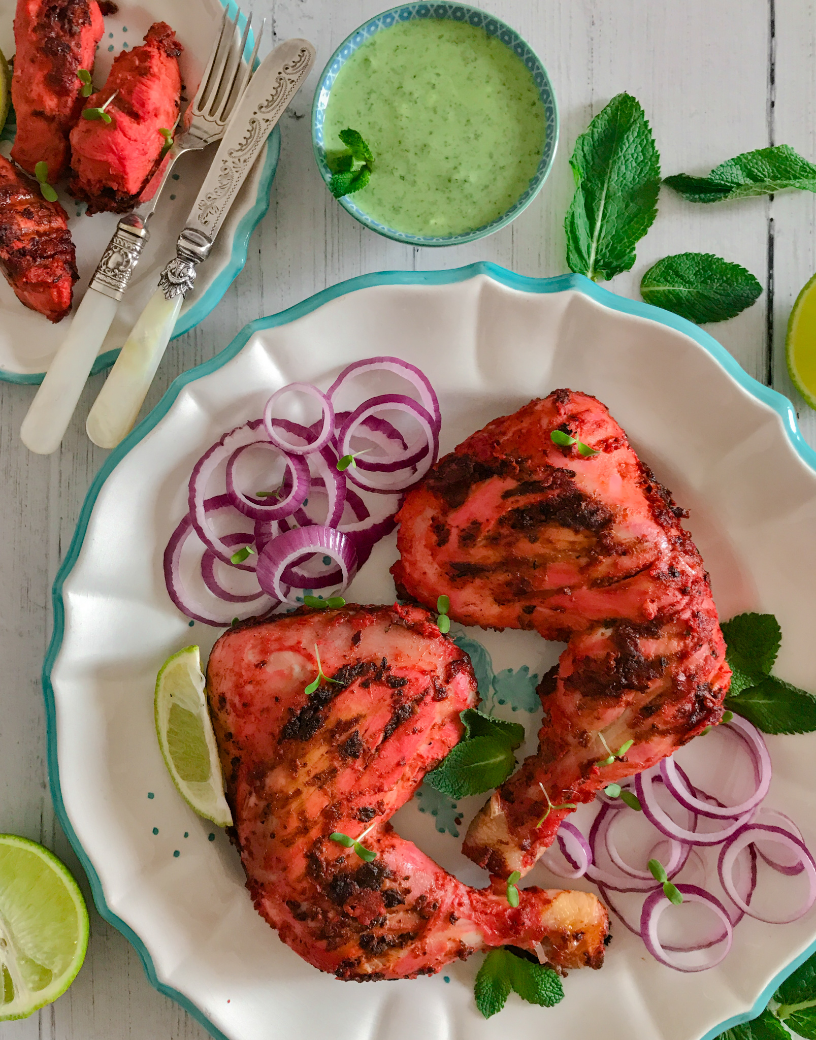 Tandoori-Style Chicken with Mint Chutney