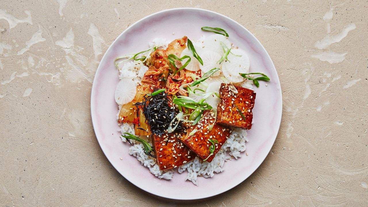 Crispy Tofu with Maple Dijon Glaze