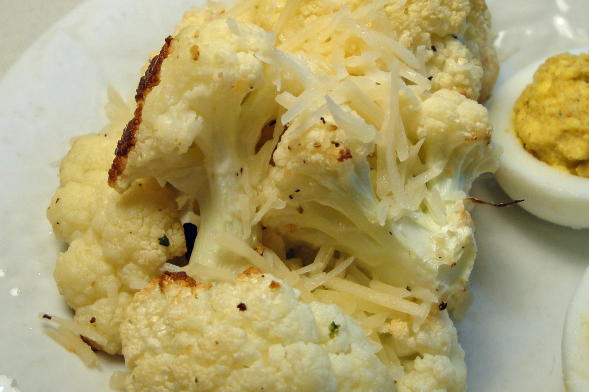 Creamy Parmesan Roasted Cauliflower