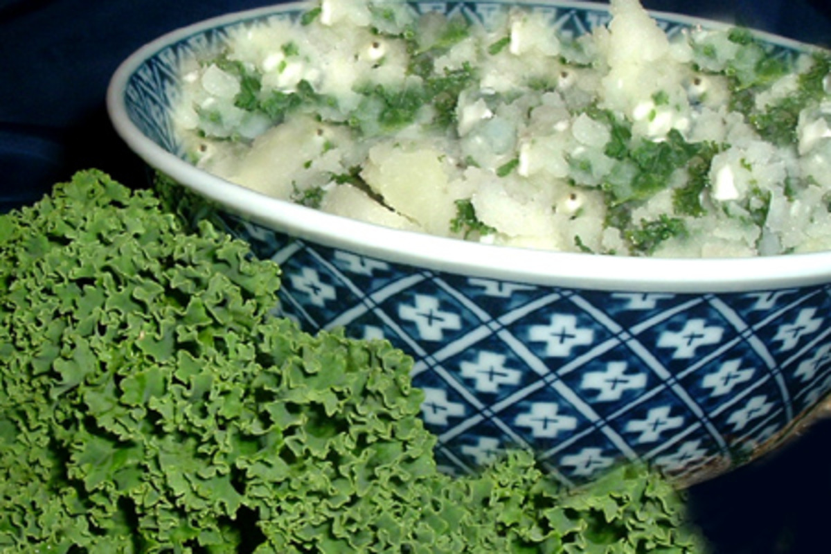 Creamy Kale and Potato Mash with Fresh Chives