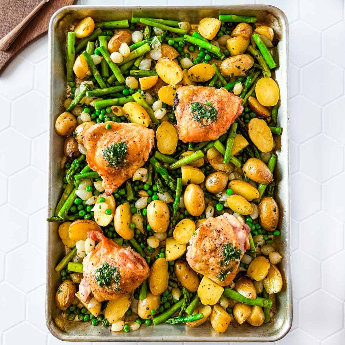 Sheet Pan Herb-Rubbed Chicken with Asparagus