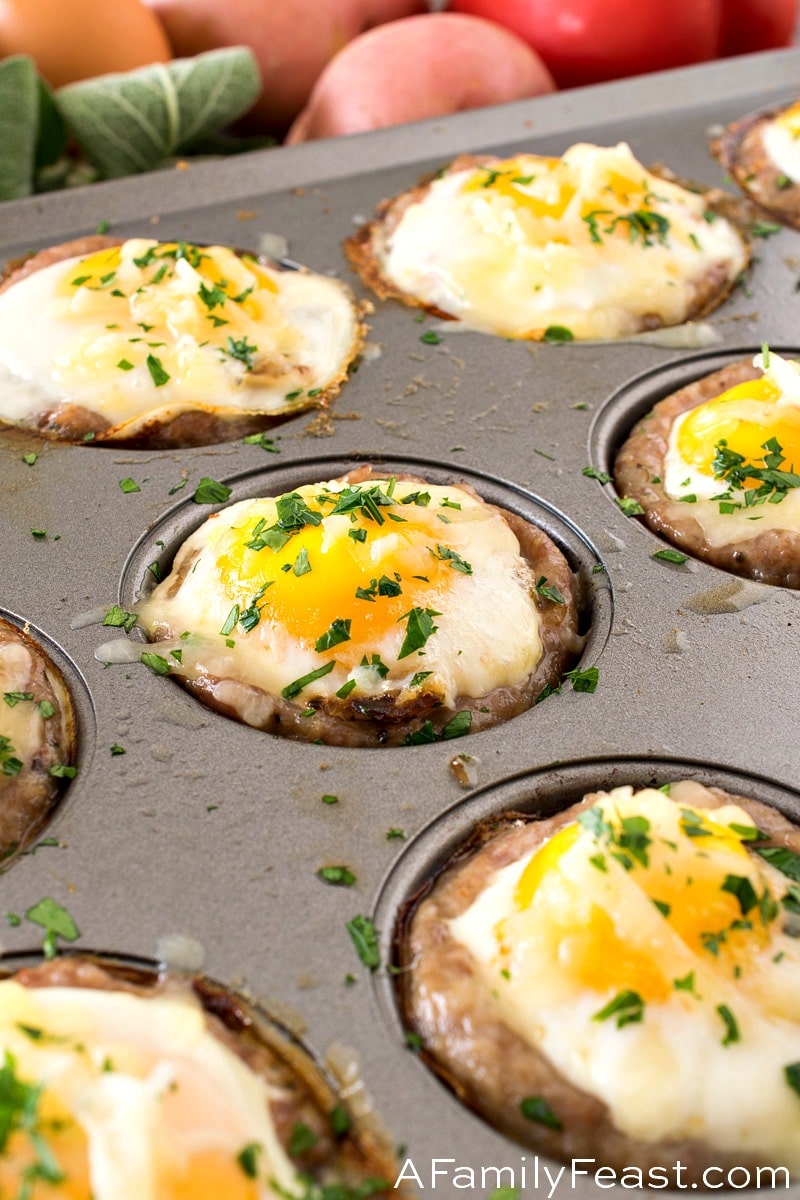 Baked Sausage and Chive Egg Cups