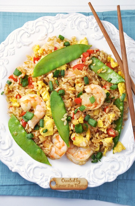 Shrimp and Pea Fried Rice