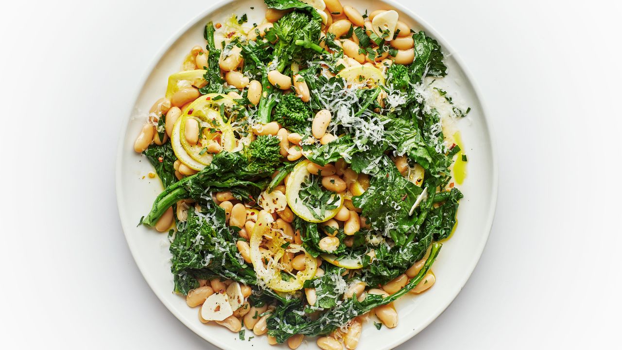 Broccoli Rabe and White Bean Salad with Lemon Vinaigrette