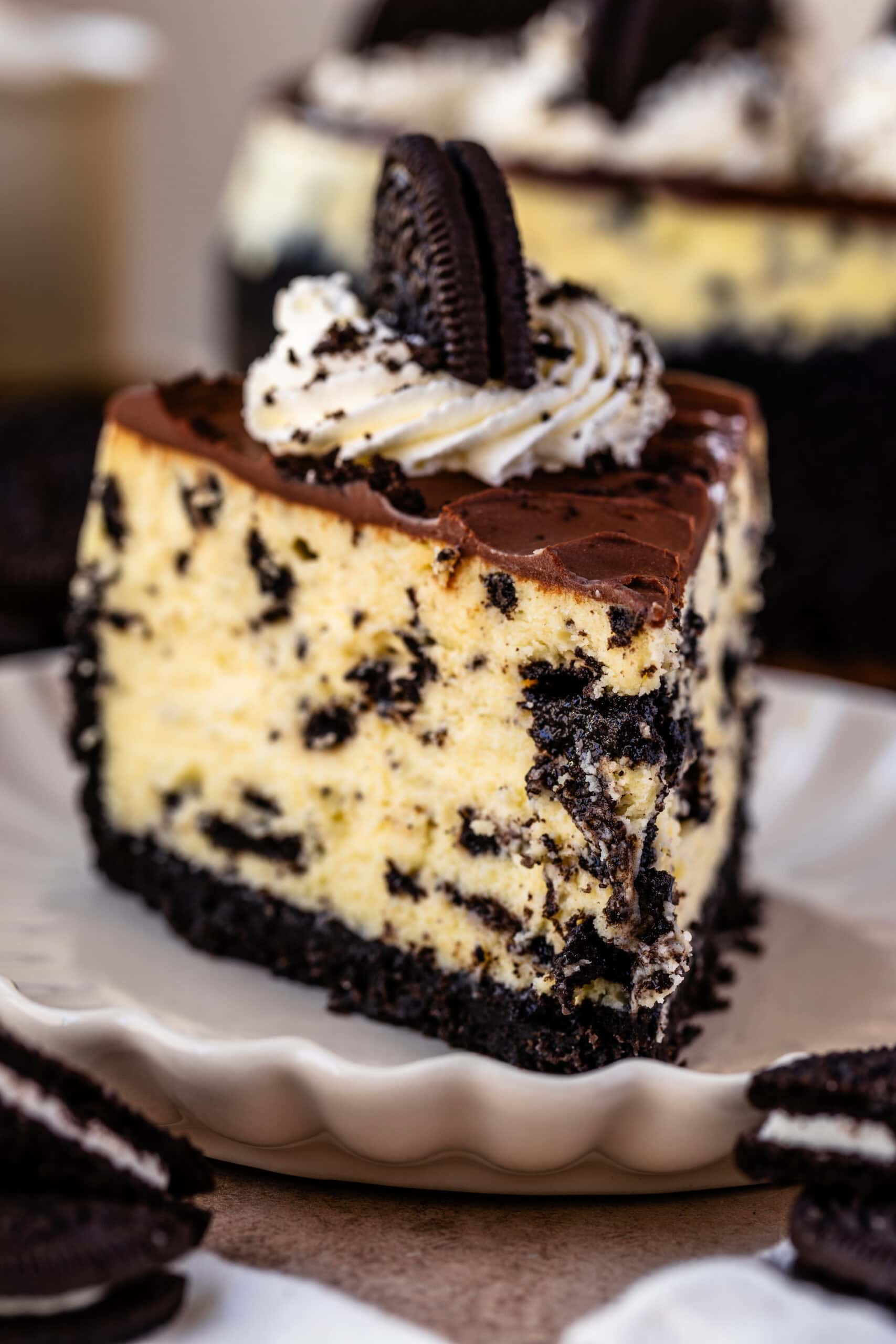 Baked Cheesecake with Oreo Crust