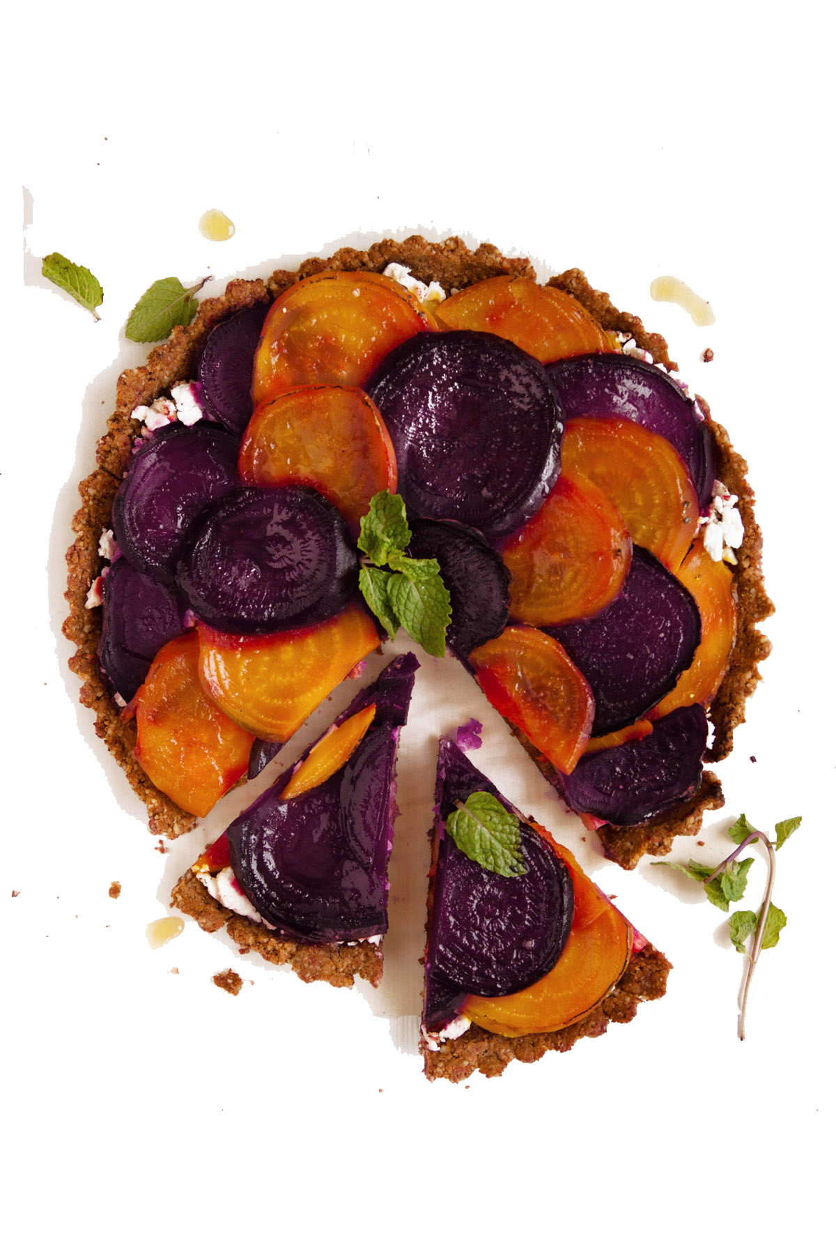 Baked Beet and Walnut Tart with Lemon-Dill Crust