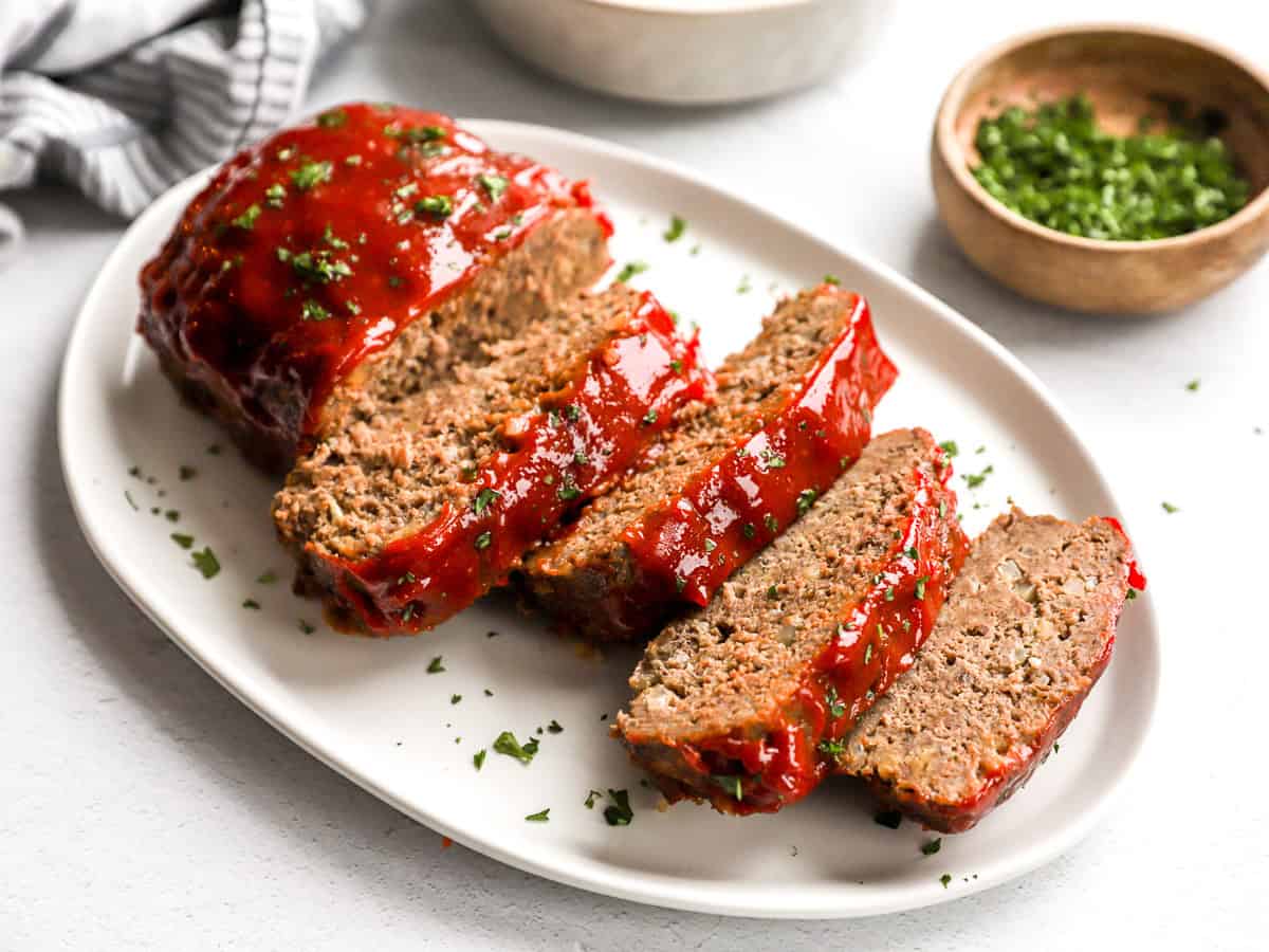 Almond Flour Beef Meatloaf with Tomato Glaze