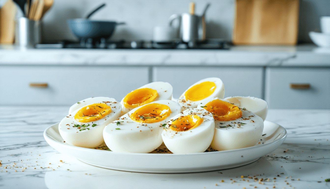 Hard-Boiled Eggs with Avocado Everything Seasoning