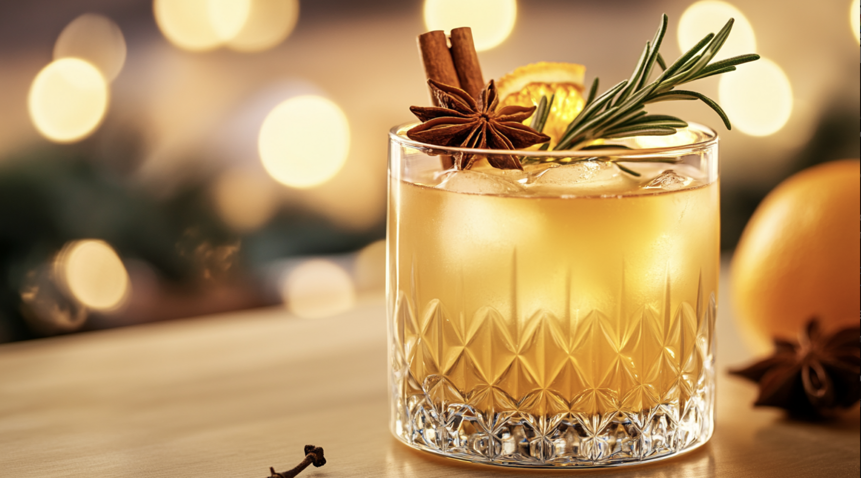 Spiced Honey Old Fashioned