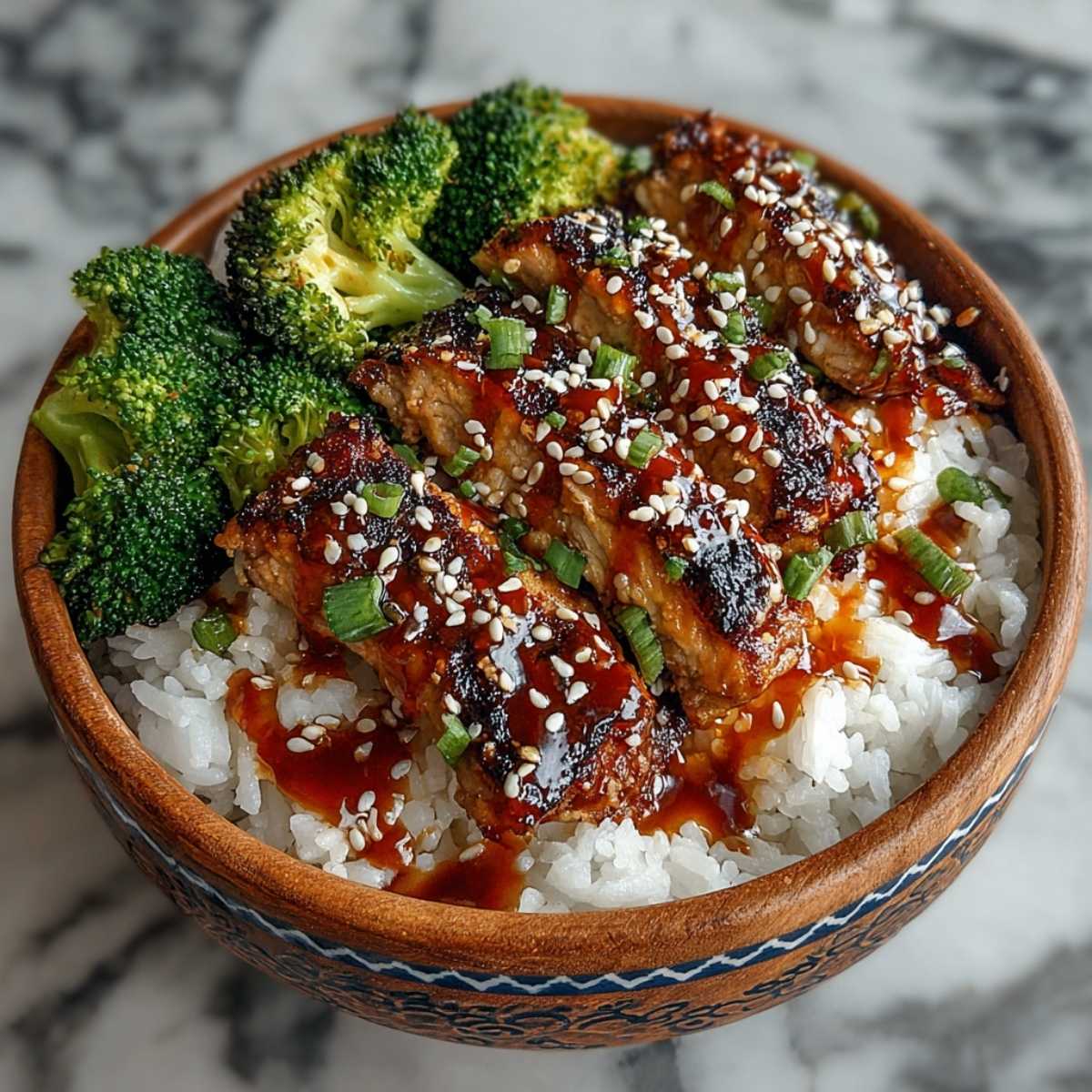 Honey-Soy Glazed Chicken with Broccoli and Rice