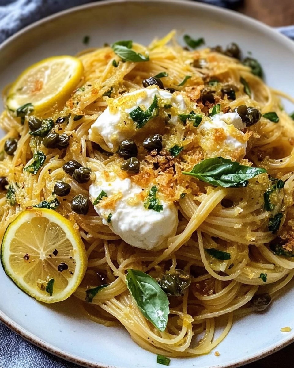 Lemon-Zested Pasta with Crispy Capers