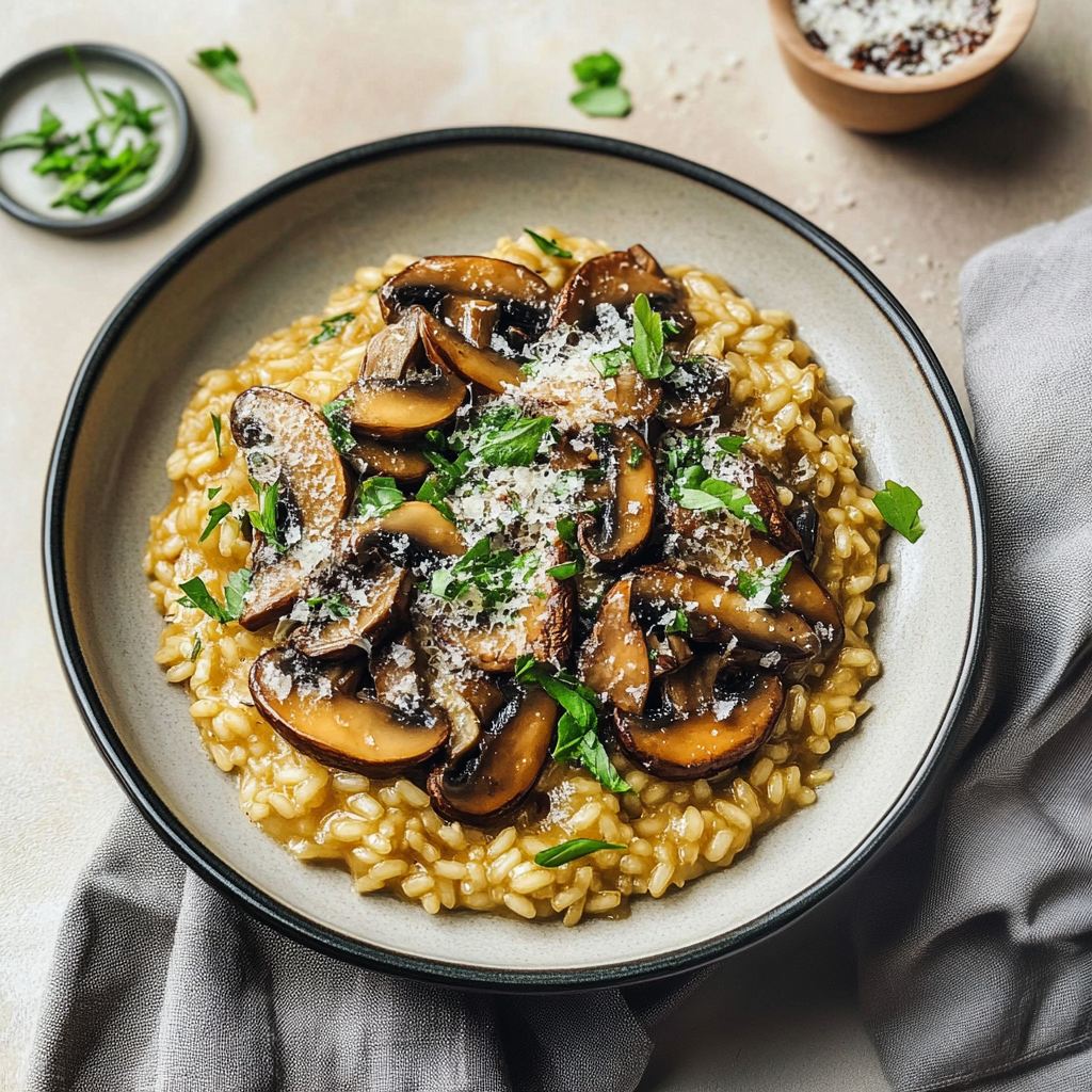 One-Pot Mushroom Risotto with Thyme